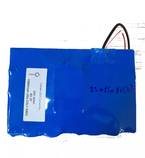 24v 45ah lifepo4 katlı lityum batarya 