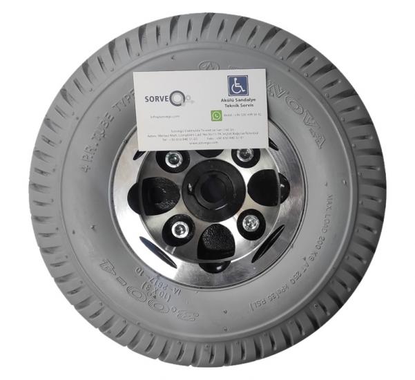 3.00-4 2.80X2.50-4 Akülü tekerlekli sandalye ön dolgu tekeri jantlı